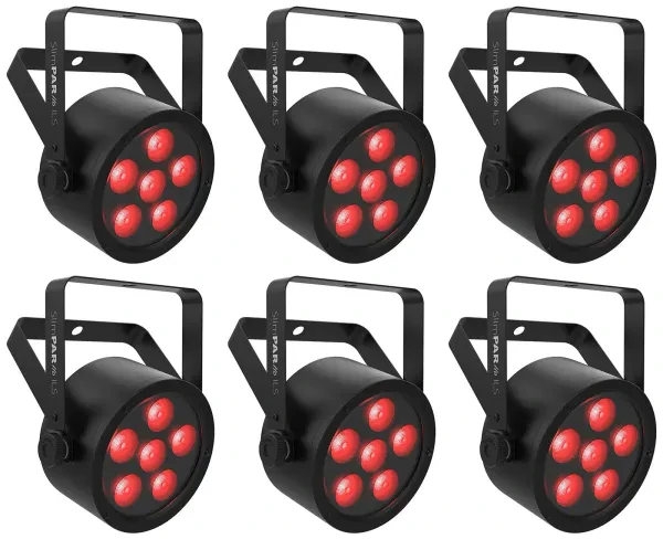 Светодиодный прибор Chauvet DJ SlimPAR H6 ILS RGBAW+UV LED DMX (6 штук)