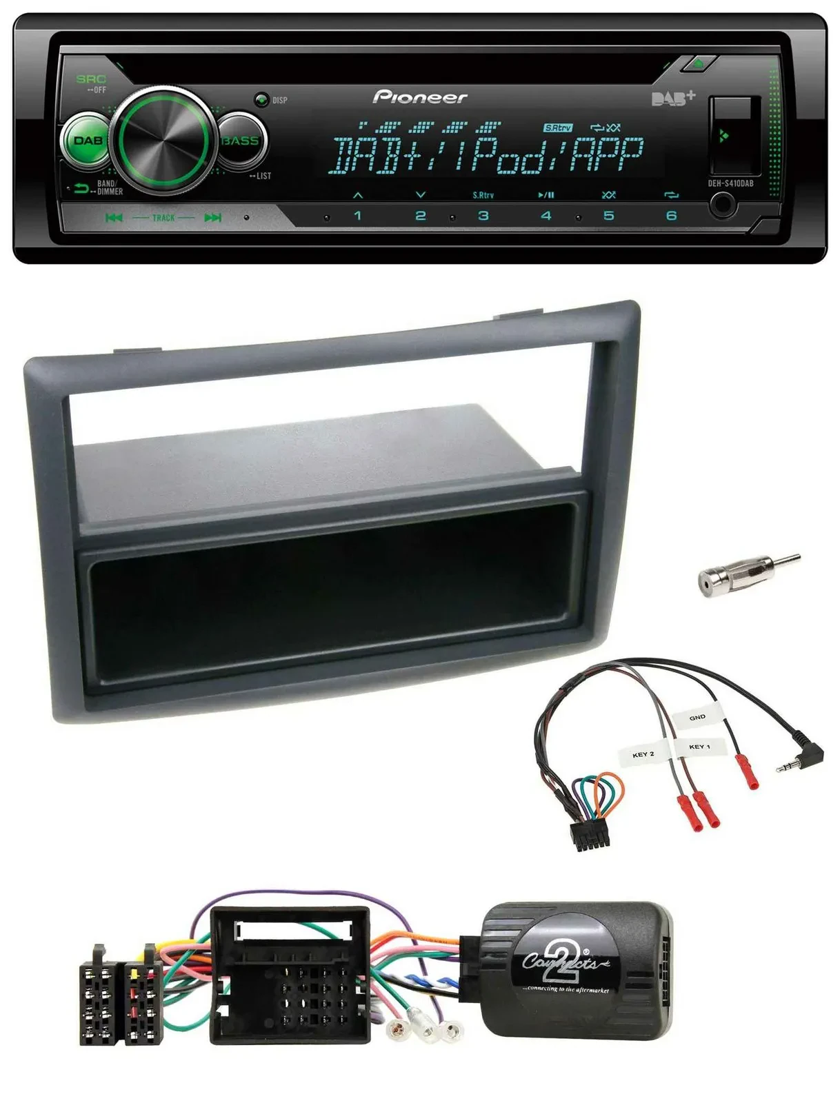 Pioneer USB MP3 DAB Lenkrad CD Autoradio für Renault Megane 2009-2012