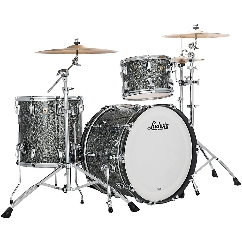 Ударная установка Ludwig Classic Maple 3-Piece Fab Shell Pack (набор, 3 шт.) 22" бас-барабан, Black Pearl, 22x14", 13x9", 16x16"