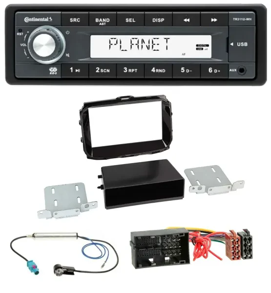 Continental USB MP3 AUX 1DIN Autoradio für Alfa Giulietta 52 Pin ab 13 piano