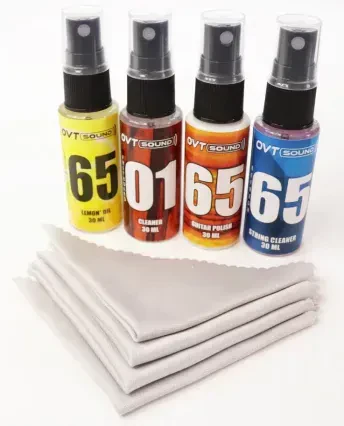 Набор средств по уходу за гитарой OVTSound OIL_CL_POL_SC_4N_30