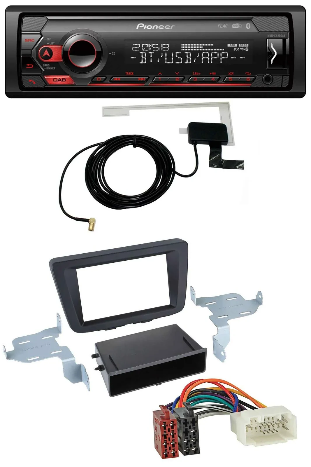 Автомагнитола для Suzuki Baleno Pioneer DAB, USB, MP3, Bluetooth