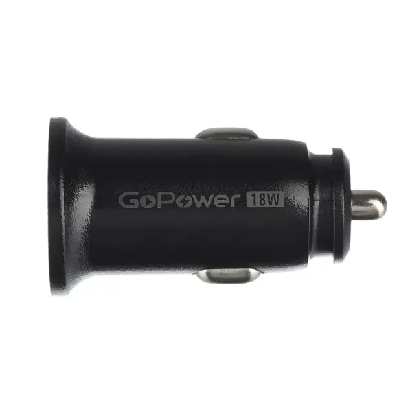 00-00028407 Автомобильное З/У GPQC11-1U 1USB 18W черный, GoPower