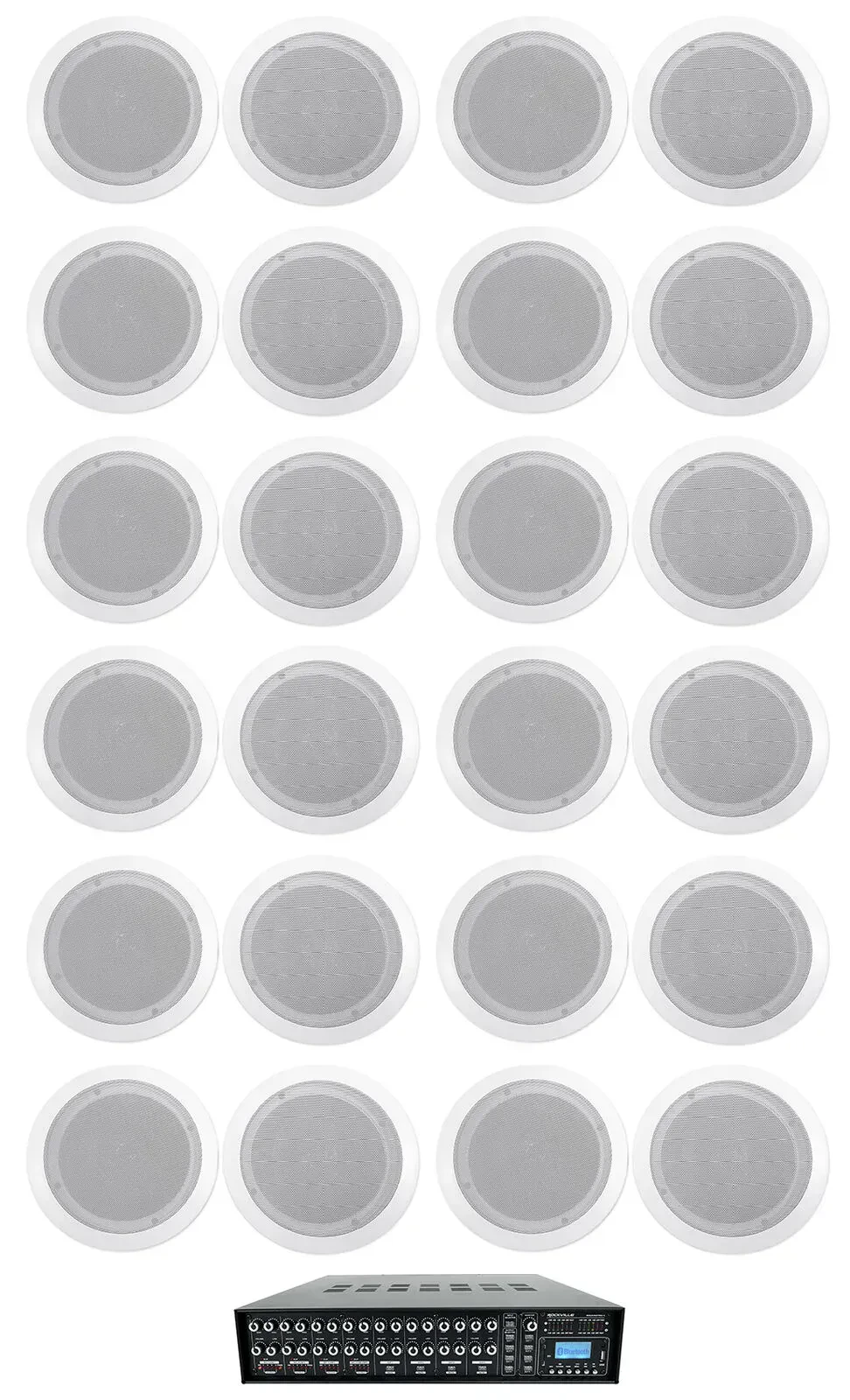 Потолочная акустика Rockville ROCK MATRIX 4+(12) CC65T COM 2 White с усилителем (24 штуки)