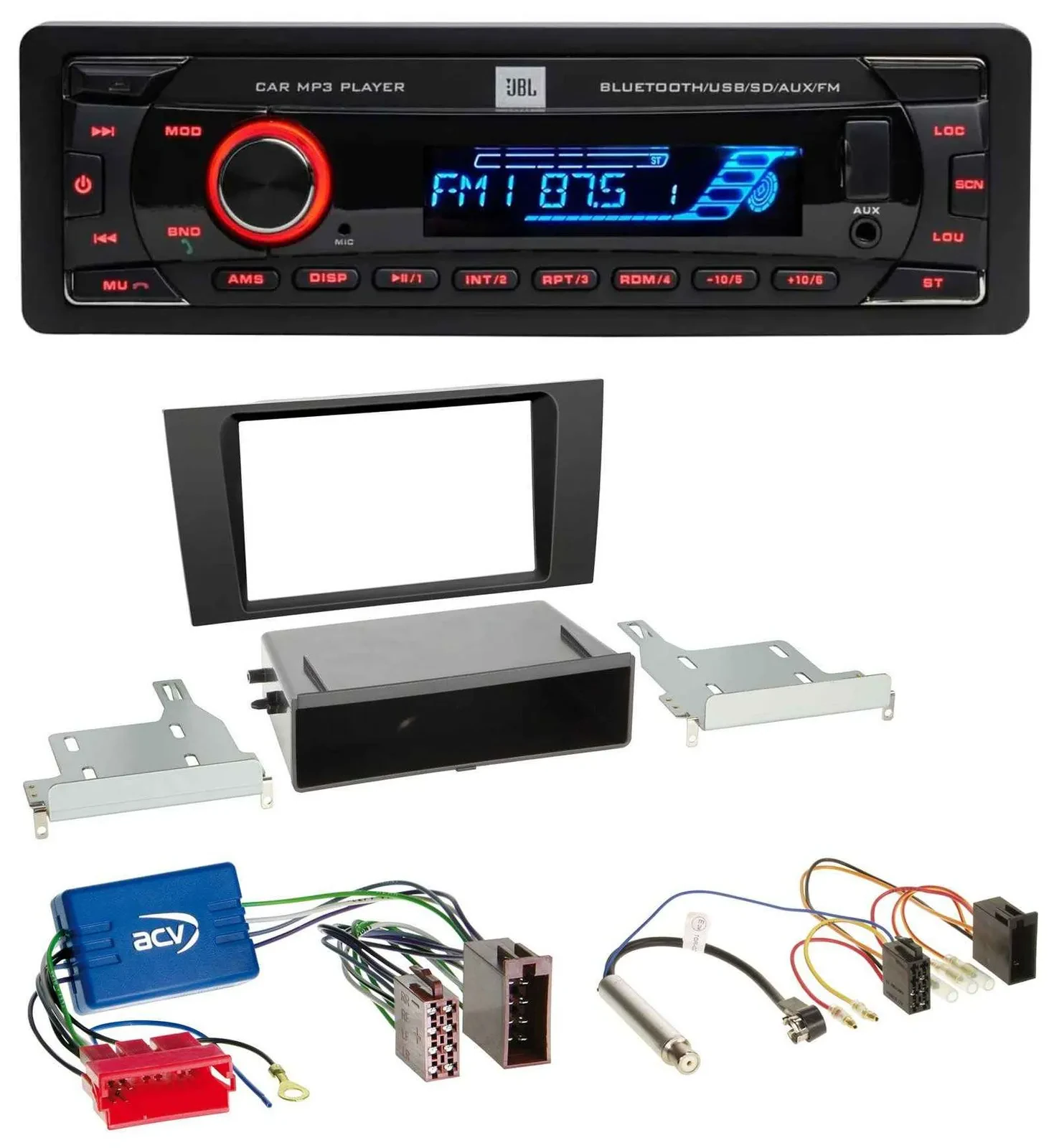 JBL AUX MP3 USB Bluetooth SD Autoradio für Audi A4 B5 99-01 Symphony Aktivsystem