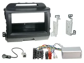 Einbauset Lenkradadapter DIN Autoradio für Kia Sportage 3 10-15 schwarz
