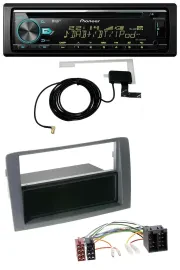 Pioneer MP3 AUX CD USB DAB Autoradio für Fiat Idea (350, 03-11) - grau