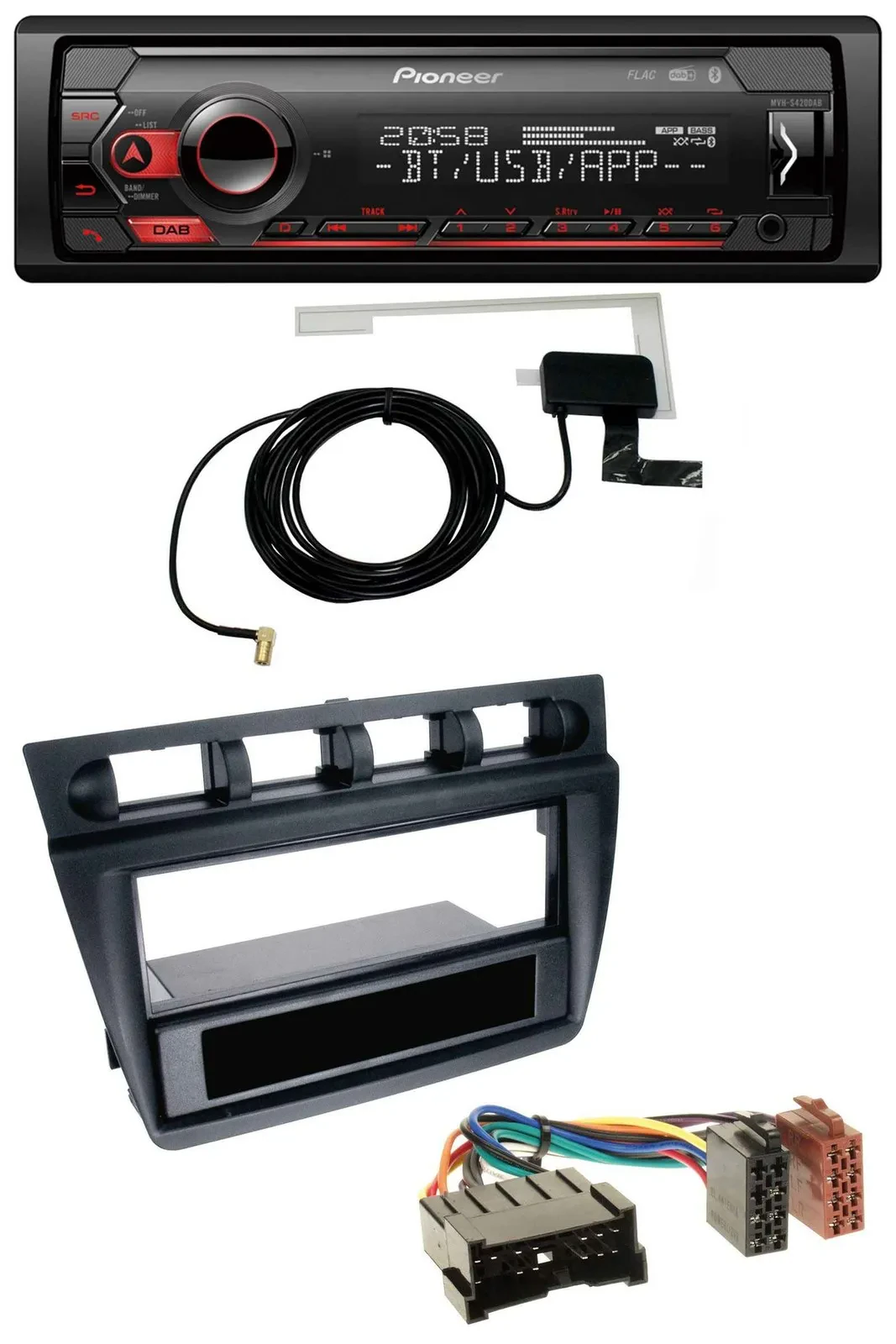Автомагнитола для Kia Picanto (с 2006) Pioneer DAB USB MP3 Bluetooth, черный