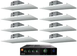 Потолочная акустика JBL DCS6T White с усилителем (8 штук)