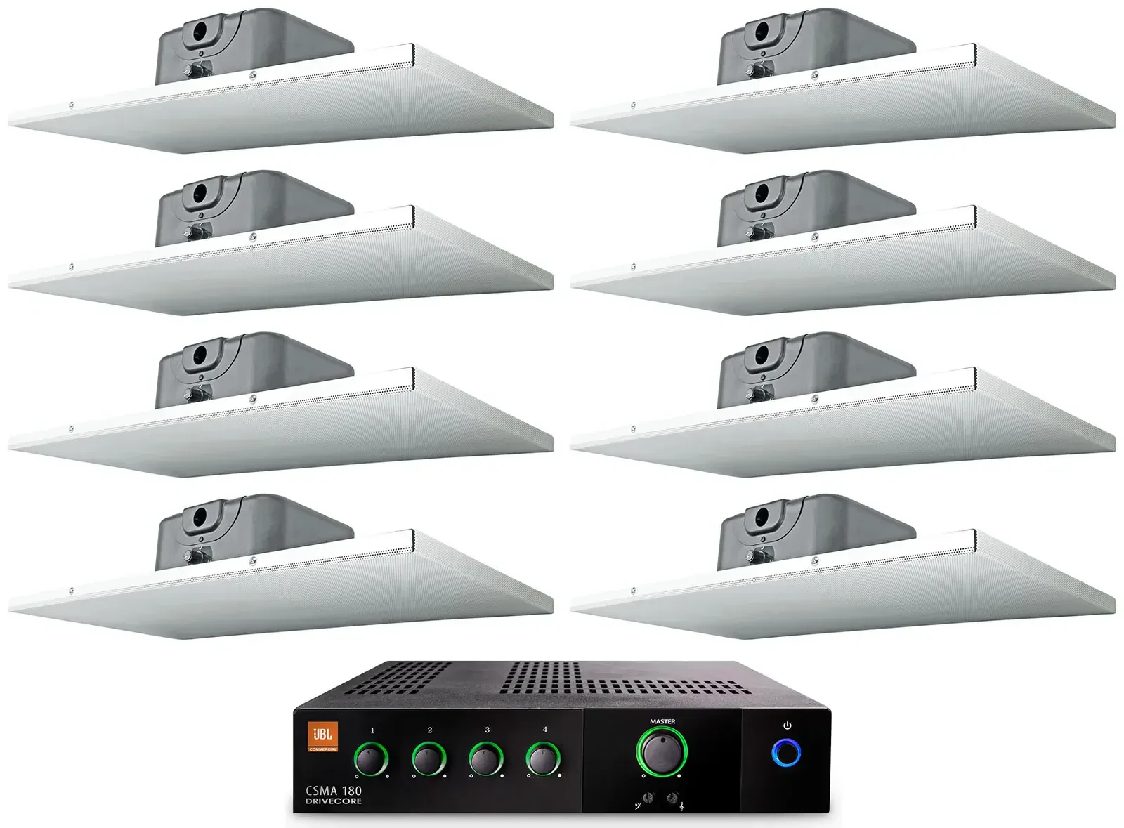 Потолочная акустика JBL DCS6T White с усилителем (8 штук)