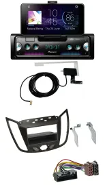 Pioneer DAB Bluetooth MP3 USB Autoradio für Ford C-Max / Kuga - dunkelbraun