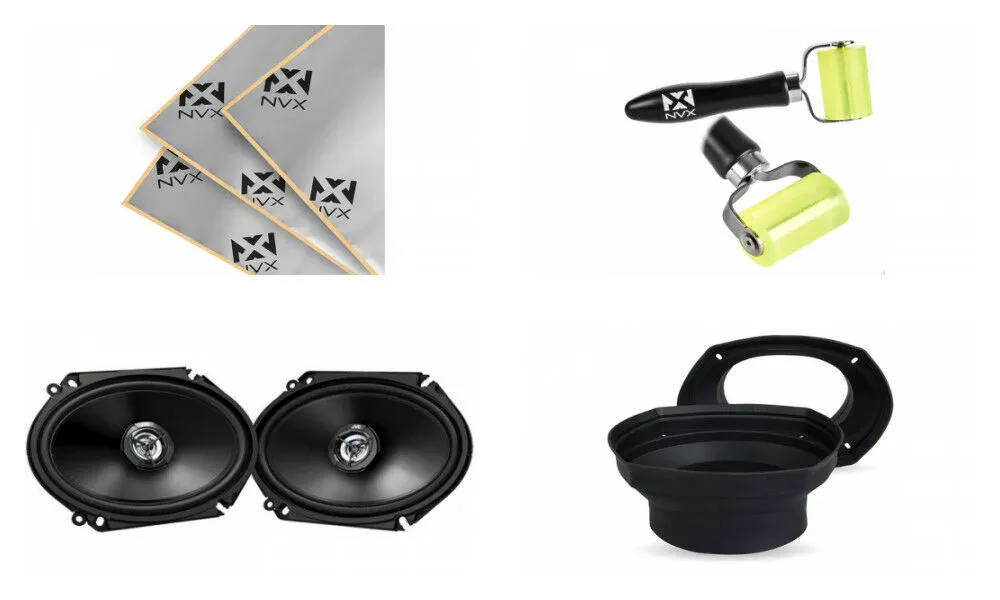 JVC CS-DR6821 300W 6x8" Car Speakers w/ Baffle & Installation Kit