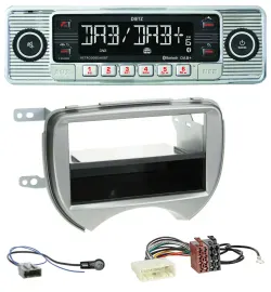 Dietz Bluetooth MP3 DAB USB Autoradio für Nissan Micra (10-13 K13) silber