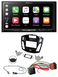 Pioneer 2DIN MP3 USB DAB DVD Bluetooth Autoradio für Ford Focus ab 2018 schwarz