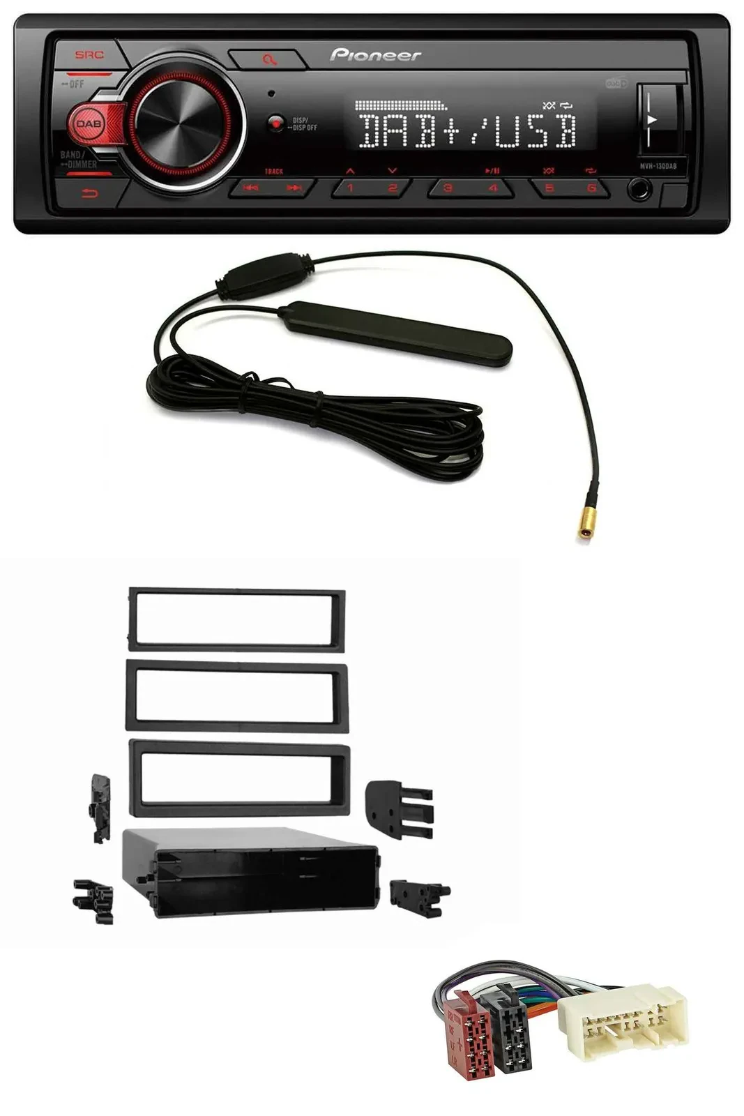 Автомагнитола Pioneer 1 DIN, DAB, USB, AUX для Nissan Xterra (2000–2004)
