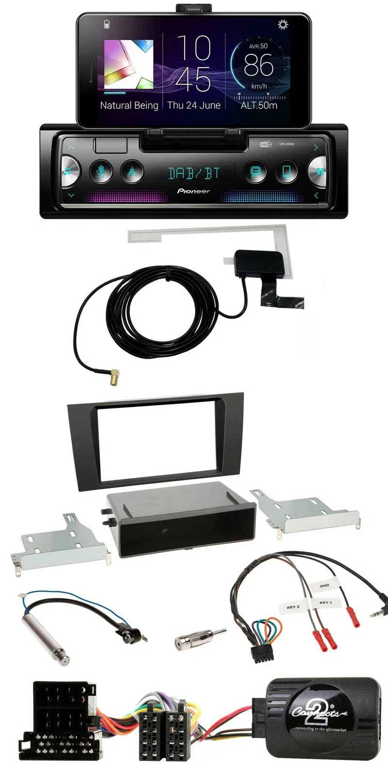 Pioneer DAB Bluetooth Lenkrad USB Autoradio für Audi A4 B5 1999-2001