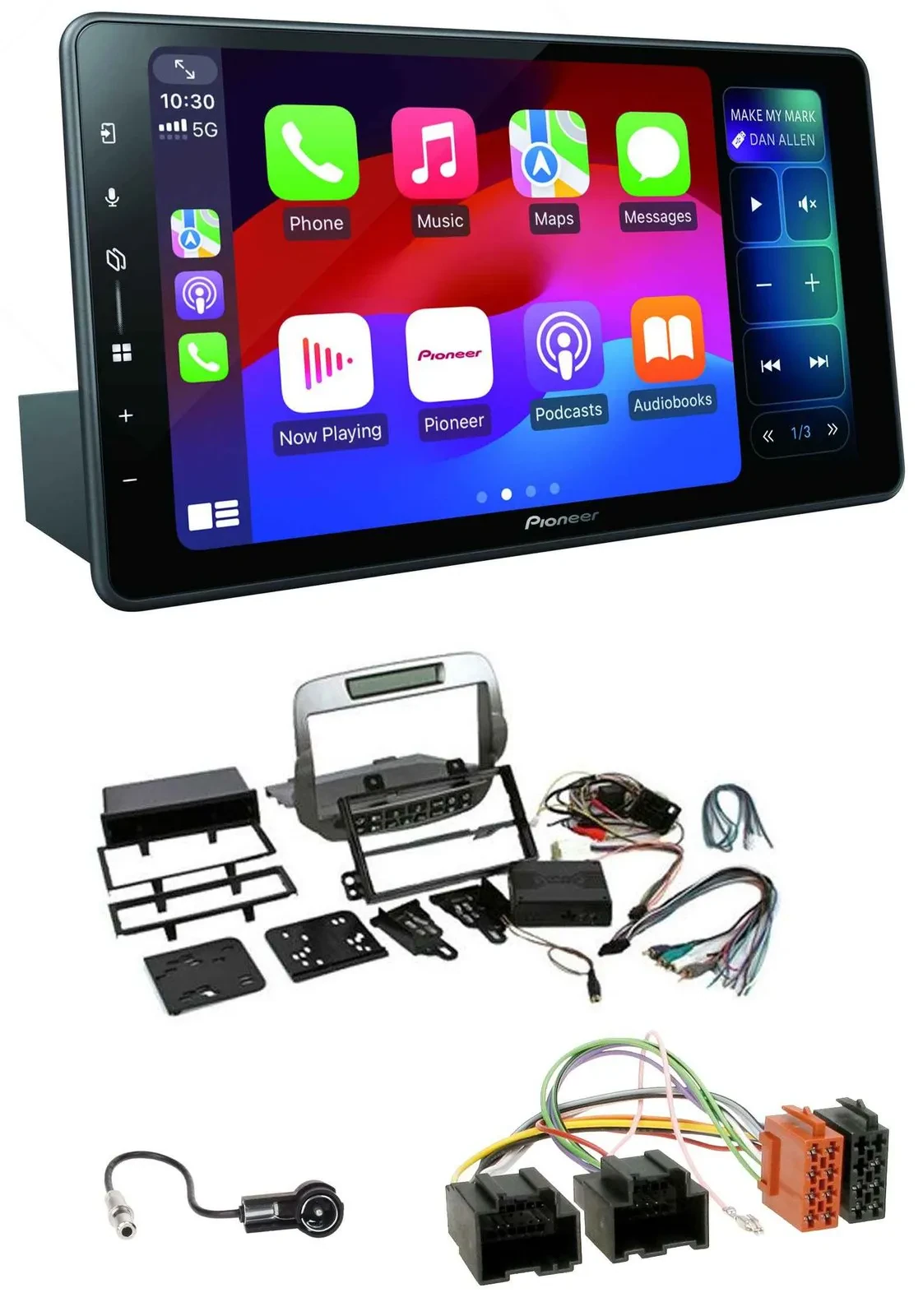 Pioneer Bluetooth DAB MP3 USB Autoradio für Chevrolet Camaro 2010-2015 silber