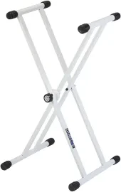 Quik Lok T-20WH Double-Braced X Keyboard Stand, White