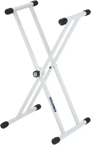 Quik Lok T-20WH Double-Braced X Keyboard Stand, White