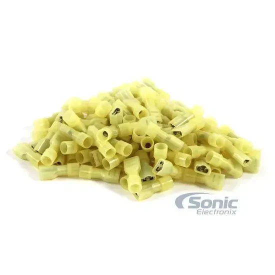 Belva BQDF12Y 12/10 Gauge Yellow Quick Disconnect Connectors---100 Pack