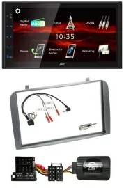 Автомагнитола для Alfa Romeo GT/147 (2000–2008) JVC 2DIN USB, Bluetooth, DAB, поддержка управления с руля, с антенной DAB
