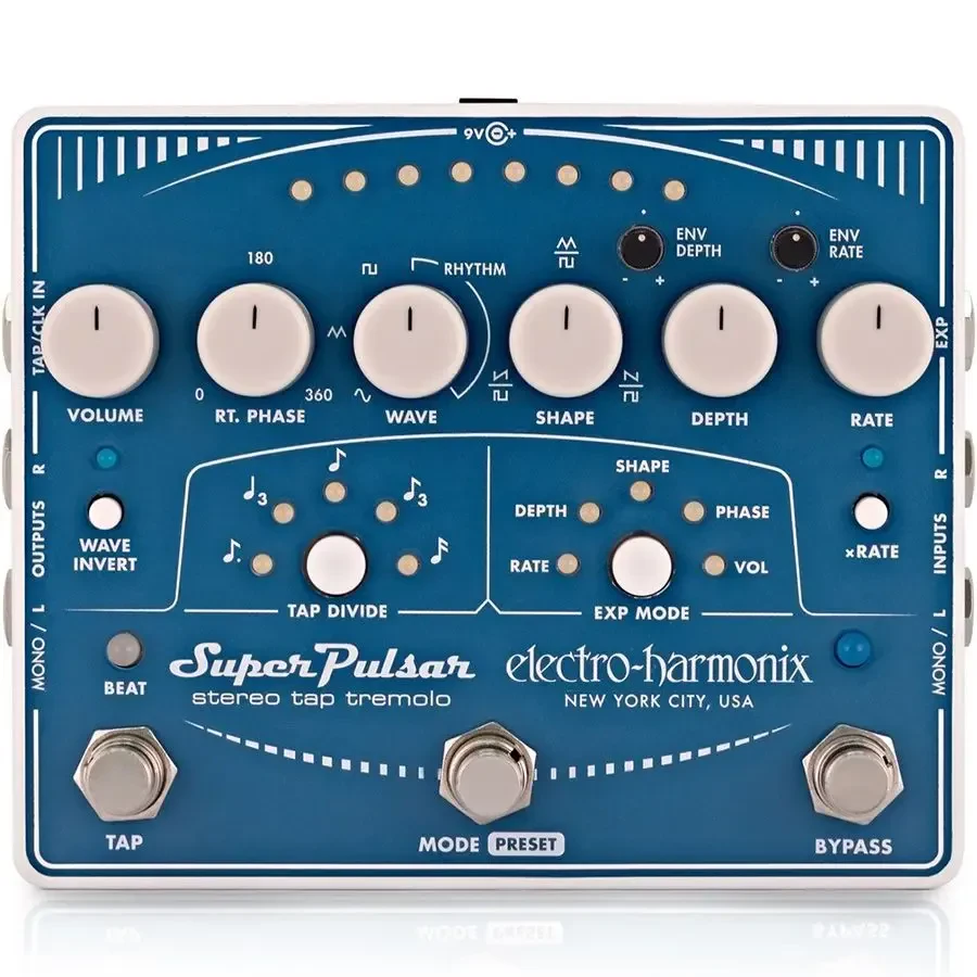 Педаль эффектов для электрогитары Electro-Harmonix Super Pulsar Tremolo Guitar Effects Pedal