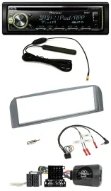 Pioneer MP3 USB CD DAB Lenkrad Autoradio für Alfa 147 GT 2007-2010 anthrazit