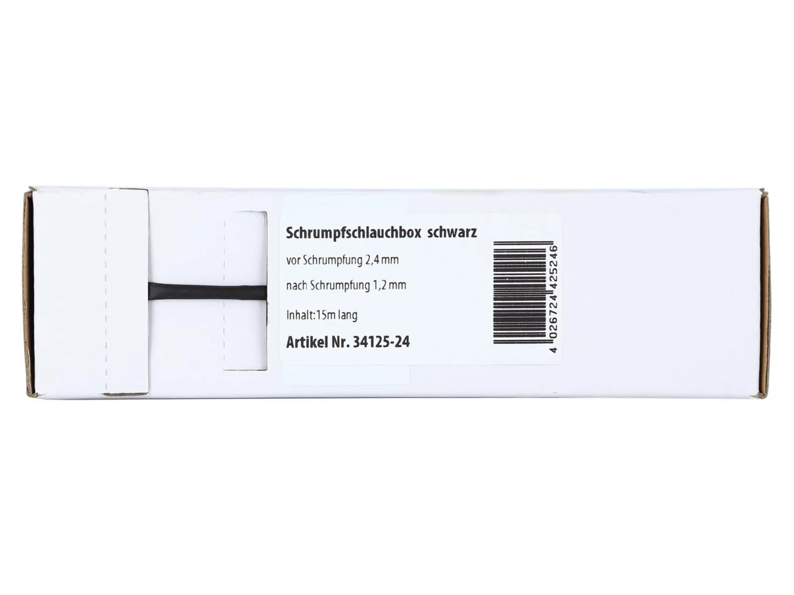 ACV Schrumpfschlauch schwarz Durchmesser: 2,4 mm/ Länge: 15 m 34125-24