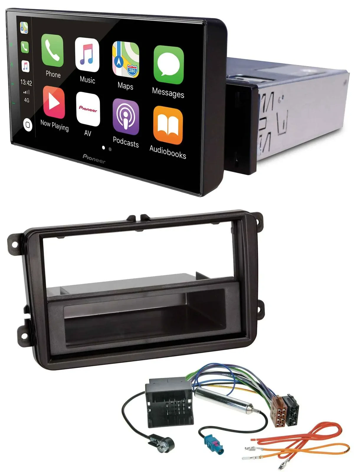 Автомагнитола Pioneer Bluetooth, DAB, USB, MP3 для Seat Alhambra 2010+, Leon 2009–2012, Toledo