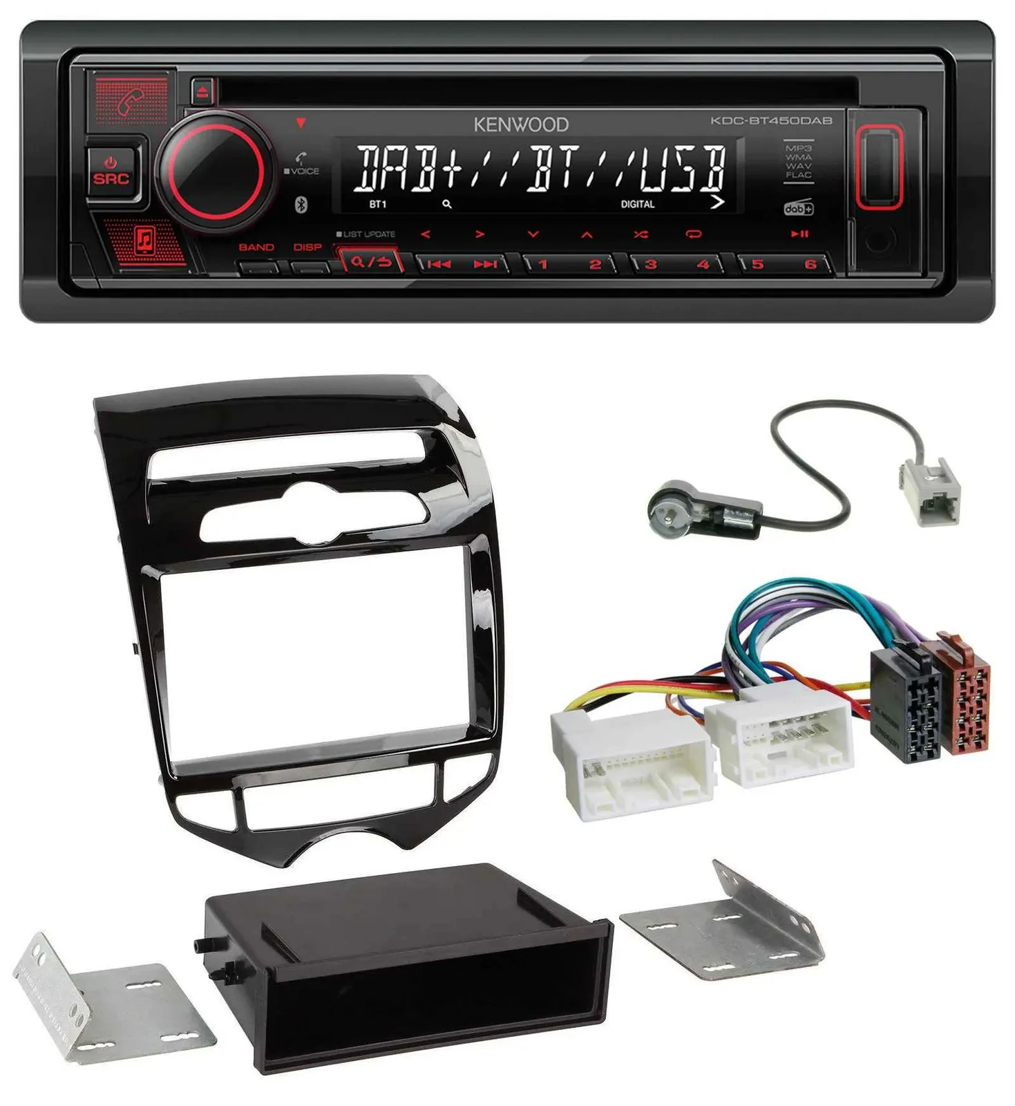 Kenwood MP3 CD USB Bluetooth DAB Autoradio für Hyundai ix20 ab 10 autom. Klima