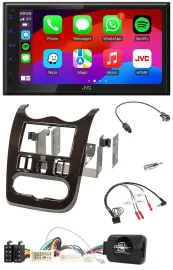 JVC Bluetooth USB Lenkrad 2DIN DAB Autoradio für Dacia ab 12 dunkelbraun