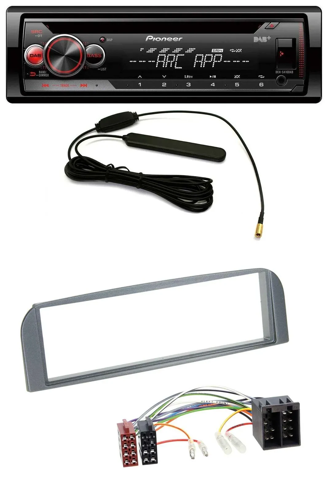 Pioneer CD USB AUX DAB MP3 Autoradio für Alfa Romeo 147, GT - anthrazit