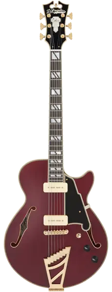 Электрогитара полуакустическая D'Angelico Deluxe SS Satin Trans Wine