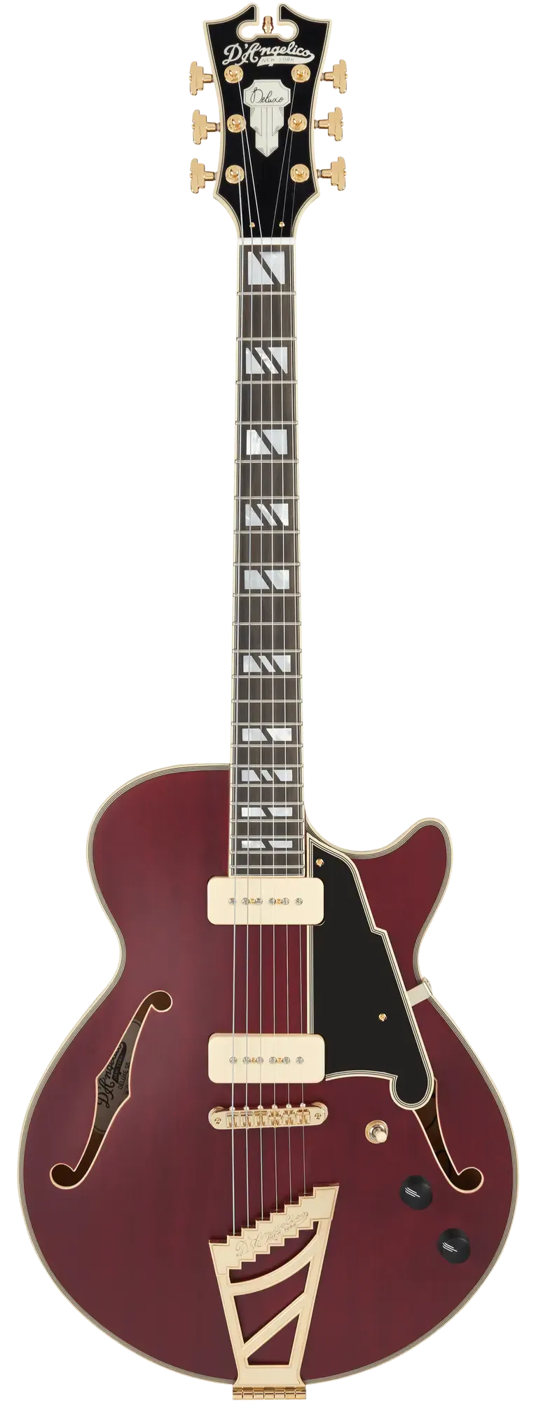 Электрогитара полуакустическая D'Angelico Deluxe SS Satin Trans Wine