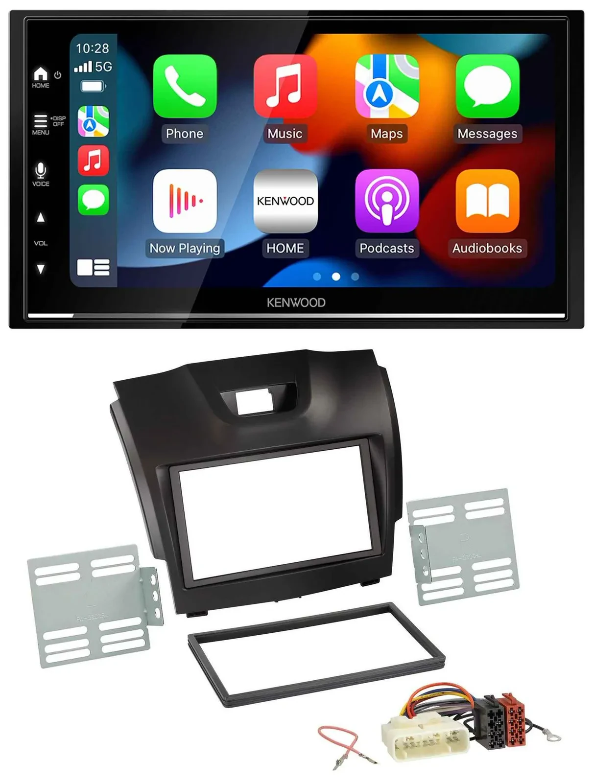 Kenwood DAB USB Bluetooth 2DIN MP3 Autoradio für Isuzu D-Max ab 2012 dunkelgrau