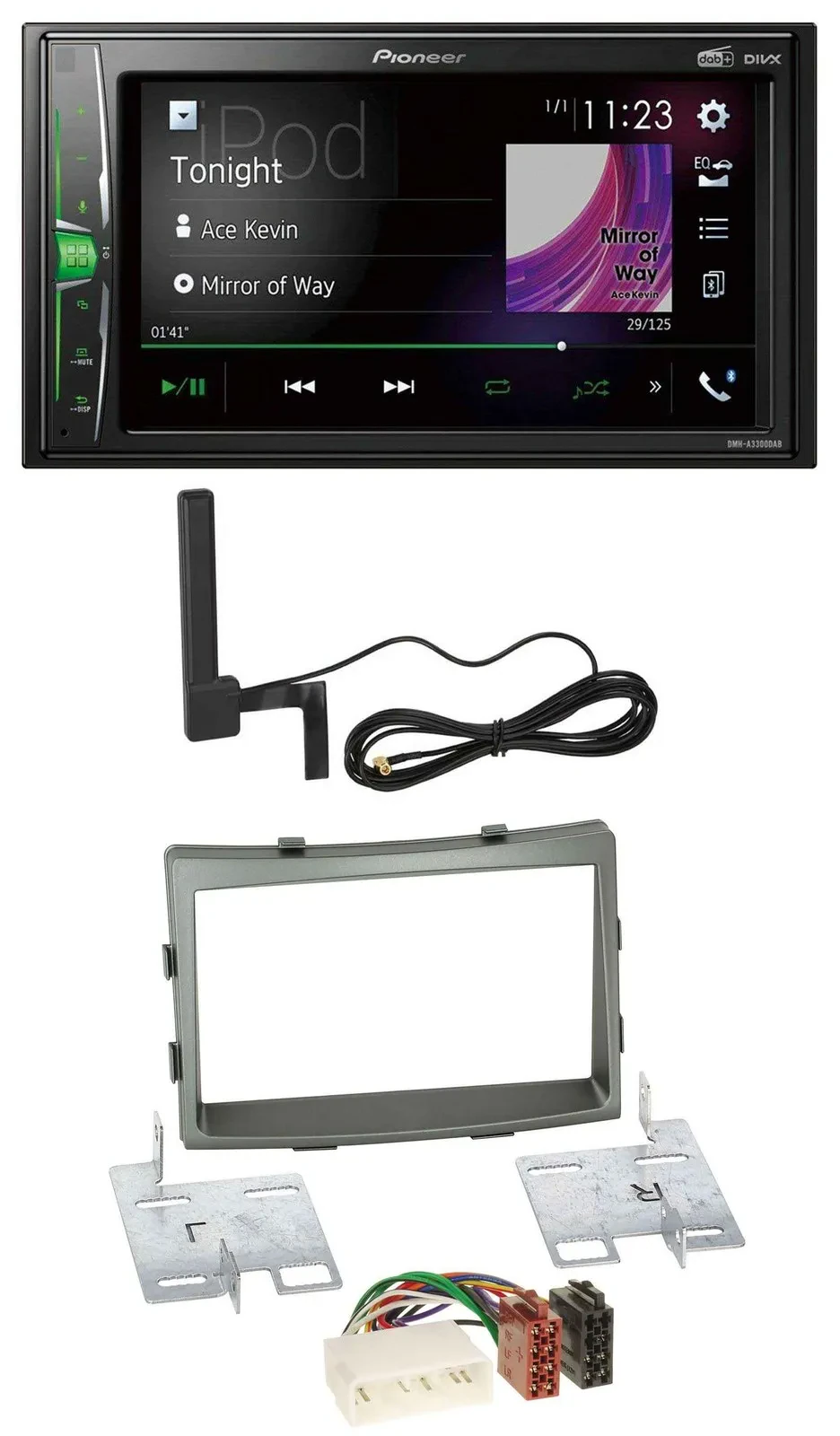 Pioneer MP3 DAB AUX 2DIN Bluetooth Autoradio für SSangYong Rodius ab 2013