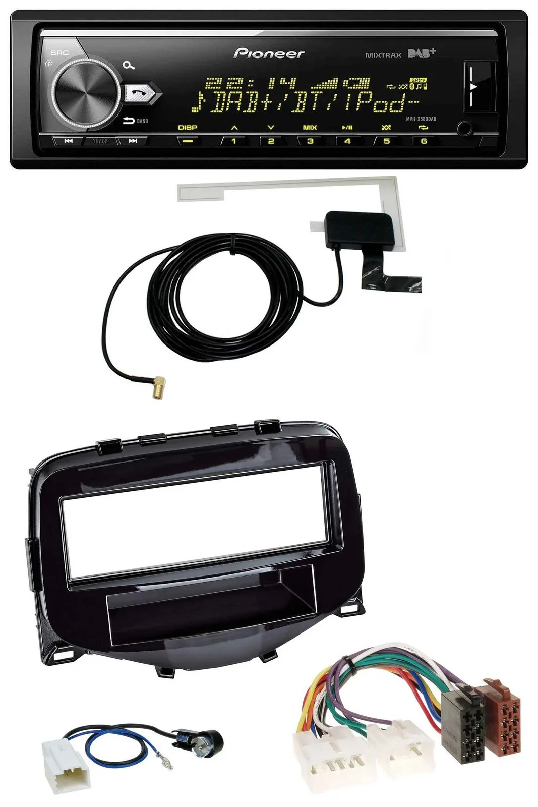 Pioneer Bluetooth DAB USB MP3 Autoradio für Toyota Aygo (2014-2021)