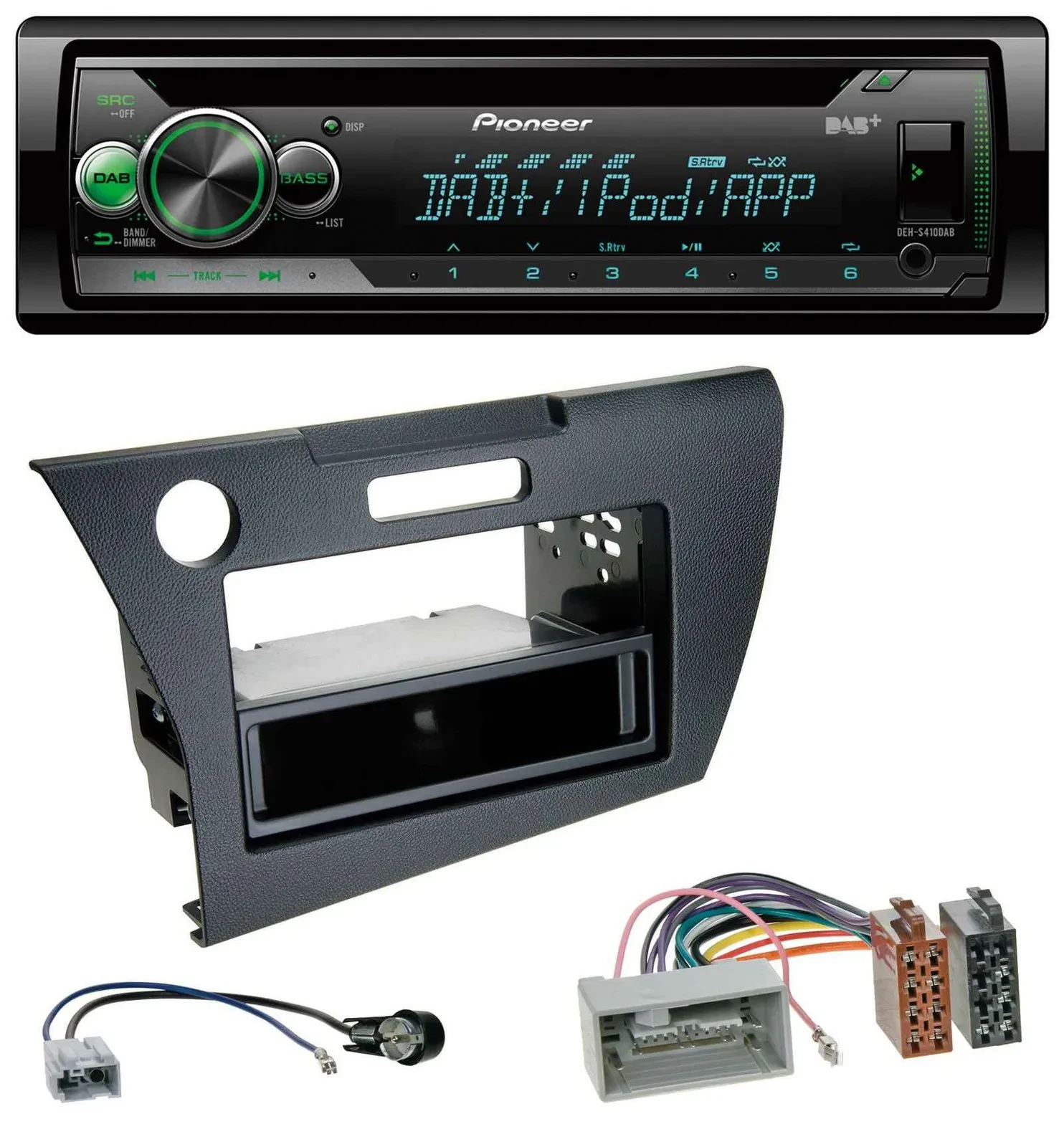 Pioneer USB MP3 DAB AUX CD Autoradio für Honda CR-Z (ZF1, ab 2010)