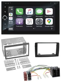 Blaupunkt 2DIN Bluetooth DAB USB DVD MP3 Autoradio für Fiat Idea ab 05 schwarz