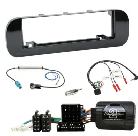 Einbauset CAN-Bus DIN Autoradio für Fiat Panda 2012-2020 Klavierlack
