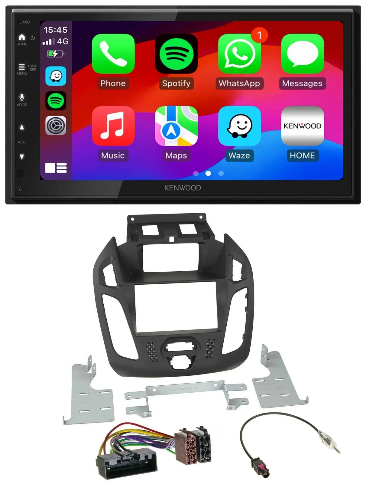 Автомагнитола для Ford Transit 2012–2018 Kenwood 2DIN DAB, Bluetooth, USB, MP3, с дисплеем