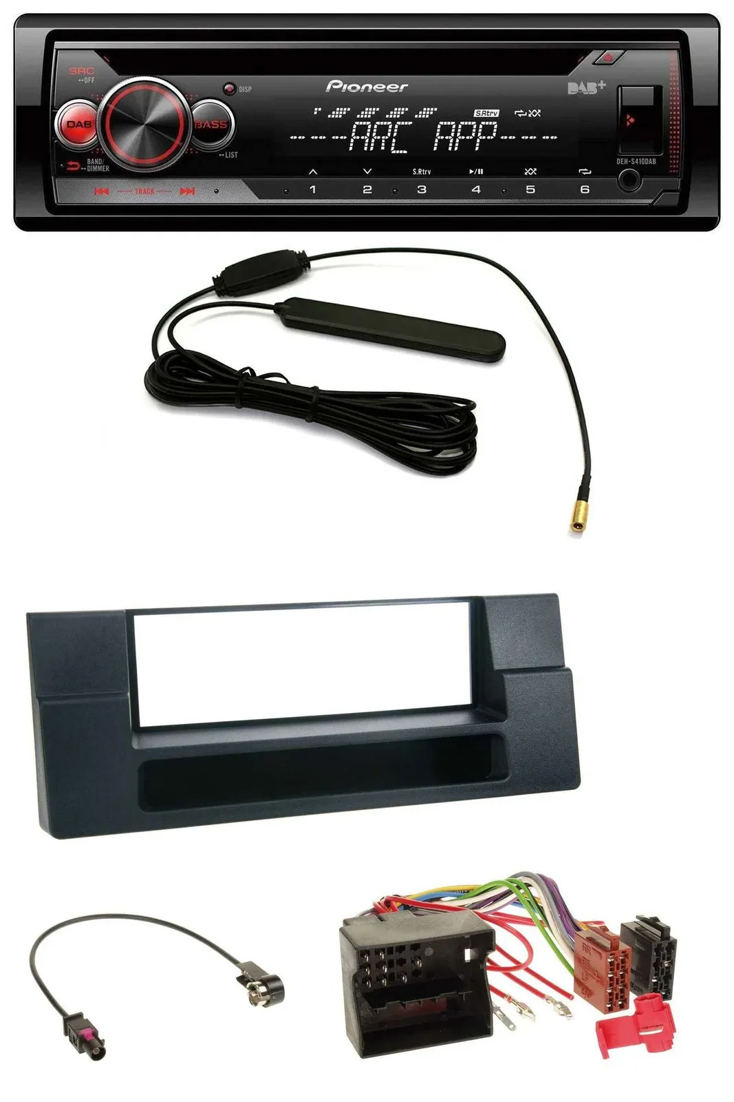 Pioneer CD USB AUX DAB MP3 Autoradio für BMW X5 E53 5er E39 Quadlock Ablagefach