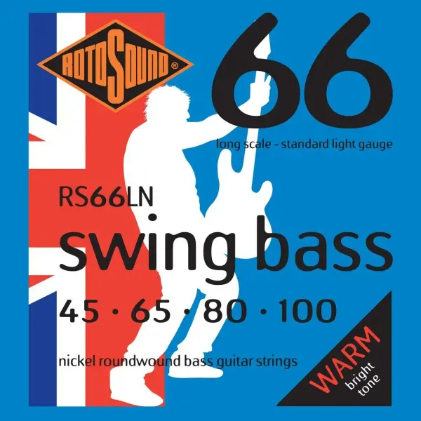 Струны для бас-гитары RotoSound RS66LN Swing Bass Nickel Roundwound Light 45-100