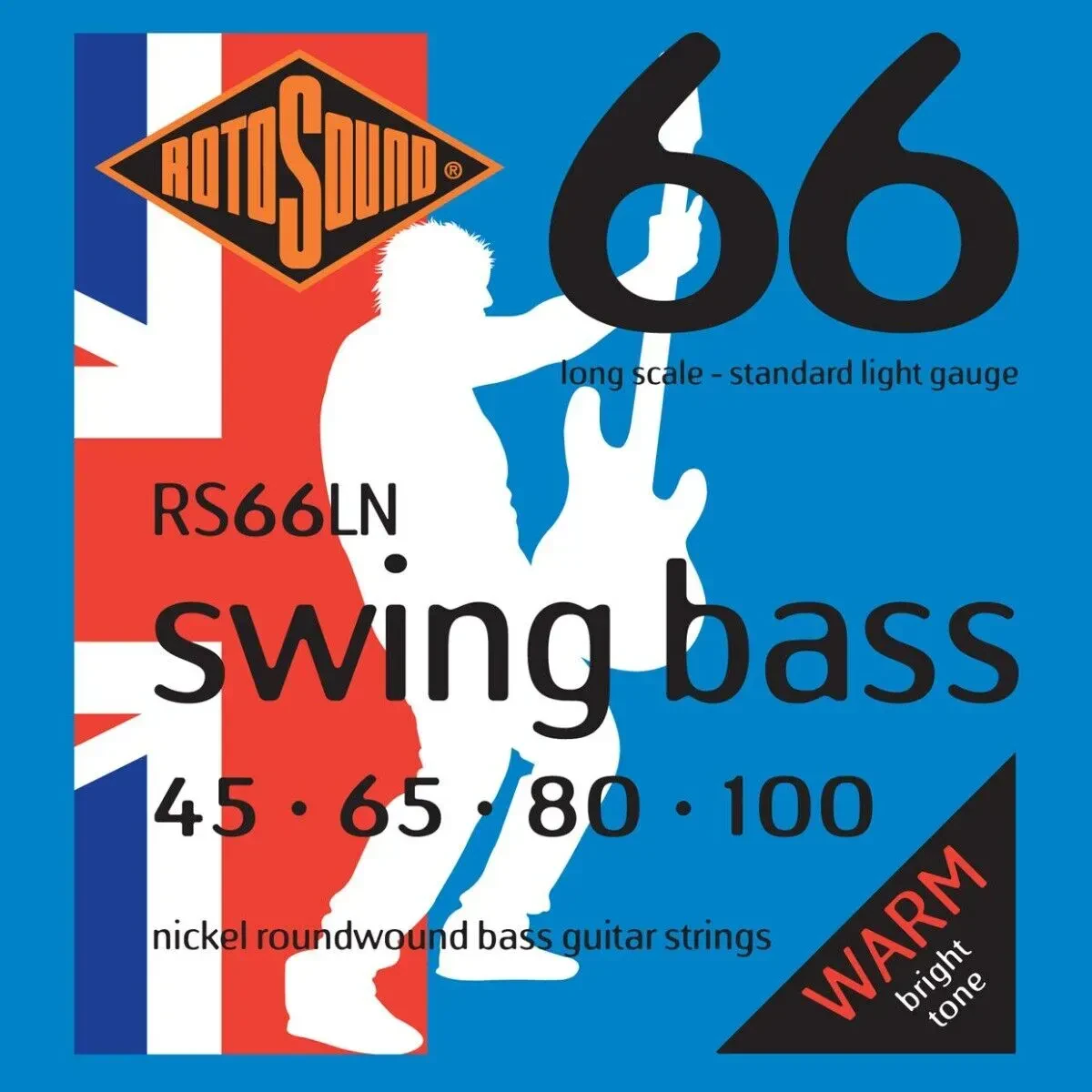 Струны для бас-гитары RotoSound RS66LN Swing Bass Nickel Roundwound Light 45-100