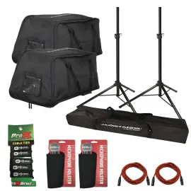 Odyssey BRLSPKSM Redline Pro 12" Speaker Bags Pair + Speaker Accessories