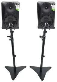 (2) Mackie MR824 8”85w Powered Studio Monitors Speakers+Adjustable Stands
