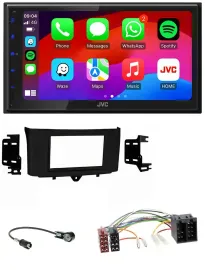 JVC Bluetooth USB MP3 2DIN DAB Autoradio für Smart ForTwo 10-15 ISO Profiversion