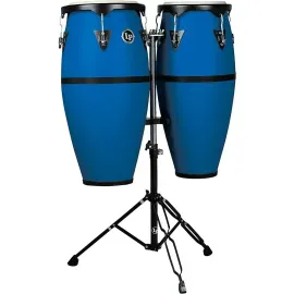 LP Discovery Conga Set with Double Conga Stand 10 and 11 in. Race Car Blue