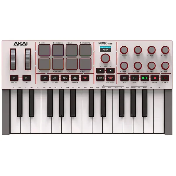 Akai Professional MPK Mini MK4 25-Key, 8 Pad, White купить в