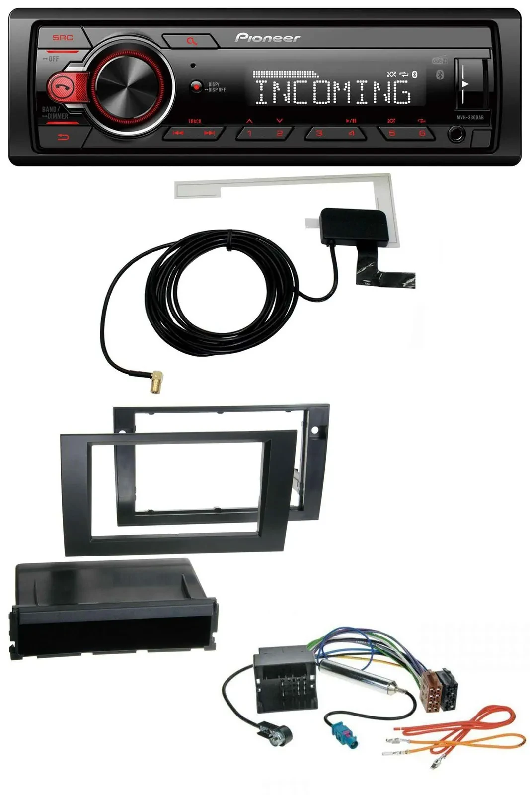 Pioneer USB MP3 DAB Bluetooth Autoradio für Audi A4 01-08 B6 B7 Symphony Quadloc